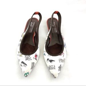 Donald J Pliner Slingback Flats Size 8